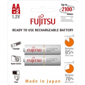 Аккумулятор Fujitsu HR-3UTCEX(2B) АА, 1900мАч, 2 шт (в блистере)