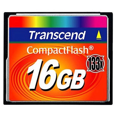Карта памяти комиссионная Transcend Compact Flash 16Gb 133X (б/у)