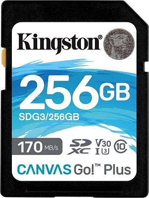 Карта памяти комиссионная Kingston Canvas Go! Plus SDXC 256GB UHS-I U3 V30 (б/у)