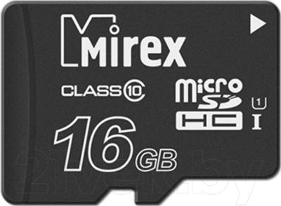 Карта памяти Mirex microSDHC 16GB R25/W10MB/s (13613-AD10SD16)