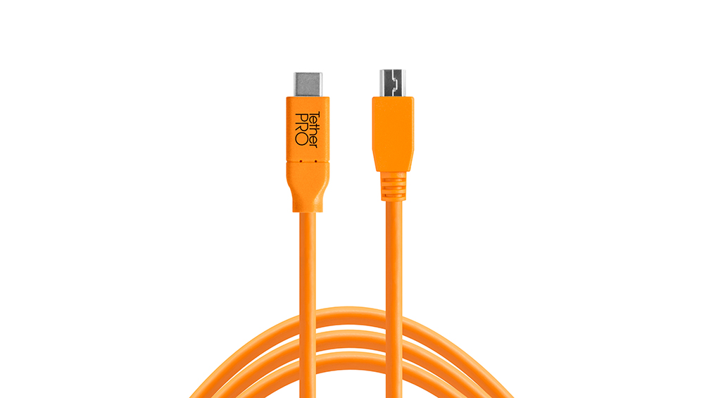 Кабель Tether Tools TetherPro USB-C to 2.0 Mini-B 5-pin 4.6m Orange - «Бинар» Кабель Tether Tools TetherPro USB-C to 2.0 Mini-B 5-pin 4.6m Orange