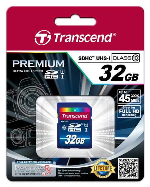 Карта памяти Transcend SDHS 32GB Class10 UHS-1 Premium (300X up to 45Mb/s) - «Бинар» Карта памяти Transcend SDHS 32GB Class10 UHS-1 Premium (300X up to 45Mb/s)