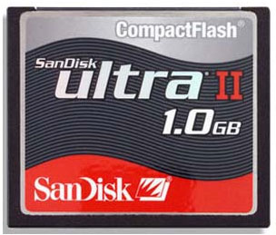 Карта памяти комиссионная CF SanDick Ultra II 1Gb 133x (б/у)