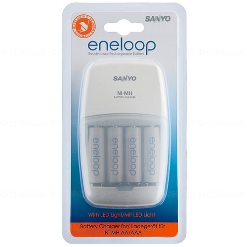 Зарядное устройство SANYO Eneloop MQN09-E-4-3UTGB (АА, ААА) 6ч +,4*1900 mAh AA - «Бинар» Зарядное устройство SANYO Eneloop MQN09-E-4-3UTGB (АА, ААА) 6ч +,4*1900 mAh AA