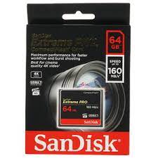 Карта памяти комиссионная SanDisk Extreme Pro CF 64GB R160/W150MB/s (SDCFXPS-064G-X46) (б/у)