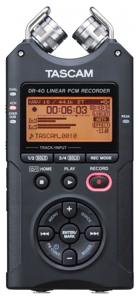 Портативный аудио рекордер Tascam DR-40 - «Бинар» Портативный аудио рекордер Tascam DR-40