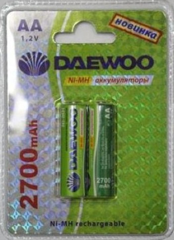 Аккумулятор DAEWOO AA R6 (2700mAh) NI-MH BL-2 (20) - «Бинар» Аккумулятор DAEWOO AA R6 (2700mAh) NI-MH BL-2 (20)