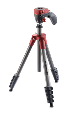 Штатив Manfrotto MKCOMPACTACN-RD Compact Action (155см/1500г/1160г)