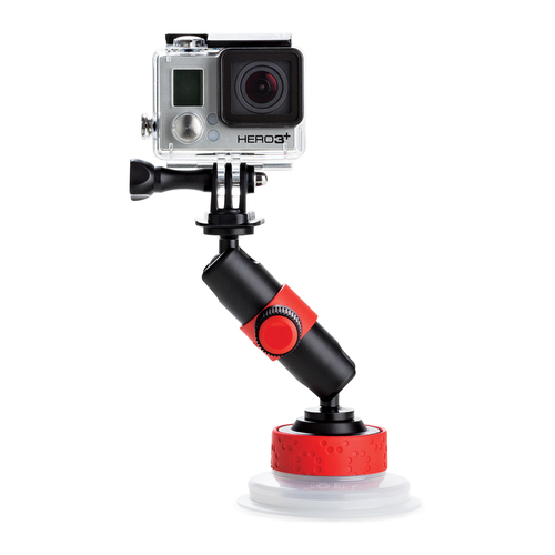 Держатель на присоске для Gopro Joby Suction Сup & Locking Arm (JB01330), черный/красный - «Бинар» Держатель на присоске для Gopro Joby Suction Сup & Locking Arm (JB01330), черный/красный