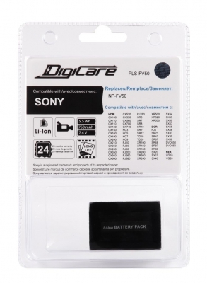 Аккумулятор DigiCare PLS-FV50, для Sony CX625/AX33/AX53/AX700