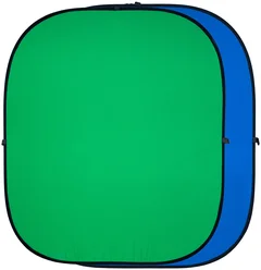 Фон тканевый GreenBean Twist 2.4х2.4м хромакей Зеленый/Синий