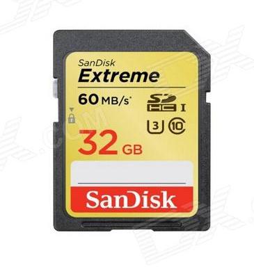 Карта памяти комиссионная SD Sandisk 32Gb Extreme 60 mb/s (б/у) 