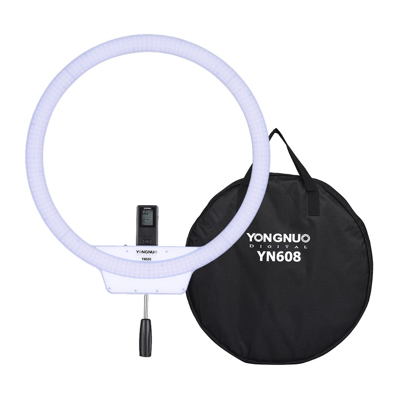Осветитель Yongnuo YN-608 RGB 3200-5500K, светодиодный кольцевой для видео и фотосъемки - «Бинар» Осветитель Yongnuo YN-608 RGB 3200-5500K, светодиодный кольцевой для видео и фотосъемки