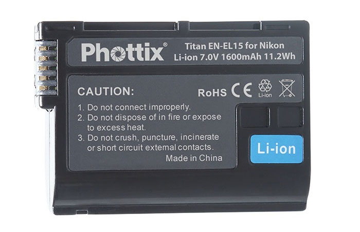 Аккумулятор Phottix Titan EN-EL15 для Nikon D7000D, D800, D800E,D600, Nikon 1 V1 - «Бинар» Аккумулятор Phottix Titan EN-EL15 для Nikon D7000D, D800, D800E,D600, Nikon 1 V1