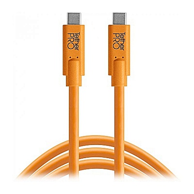 Кабель Tether Tools TetherPro USB-C to USB C 4.6m Orange (CUC15-ORG)
