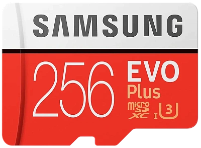 Карта памяти Samsung EVO Plus microSDXC 256GB UHS-I U3 R100/W90MB/s (MB-MC256HA/RU)