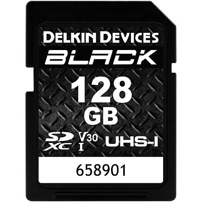 Карта памяти Delkin Devices BLACK SDXC 128GB UHS-I U3 V30 R90/W90MB/s (DDSDBLK128GB)