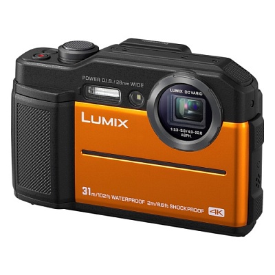 Фотоаппарат Panasonic Lumix DC-FT7EE-D Orange (20Mp/4.6x/4K/Wi-Fi)