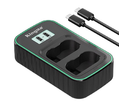 Зарядное устройство KingMa BM058Q-ENEL15 PD3.0 для двух аккумуляторов Nikon EN-ENEL15
