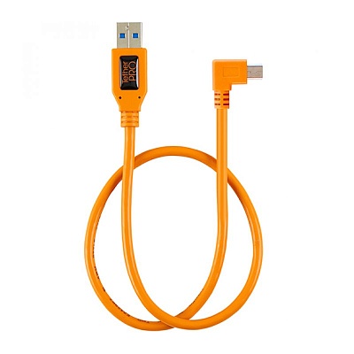 Кабель Tether Tools TetherPro USB 2.0 to Mini-B 5-Pin Right Angle Adapter 50cm Orange (CU51RT02-ORG)