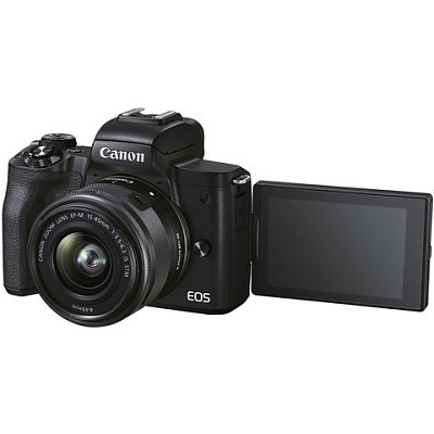 Фотоаппарат беззеркальный Canon EOS M50 Mark II Kit 15-45mm + 55-200mm Black