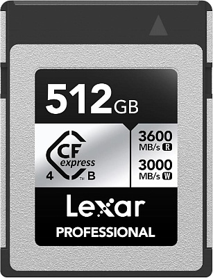 Карта памяти Lexar Professional Silver CFexpres 4.0 Type B 512GB R3600/W3000MB/s (LCXEXS4512G-RNENG)