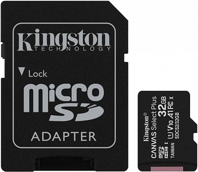 Карта памяти Kingston microSDXC 32GB UHS-I U1 R100/W10MB/s (SDCS/32Gb)