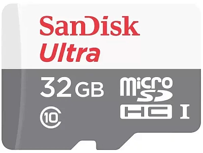 Карта памяти SanDisk Ultra microSDHC 32GB UHS-I R80/W10MB/s (SDSQUNS-032G-GN3MA)