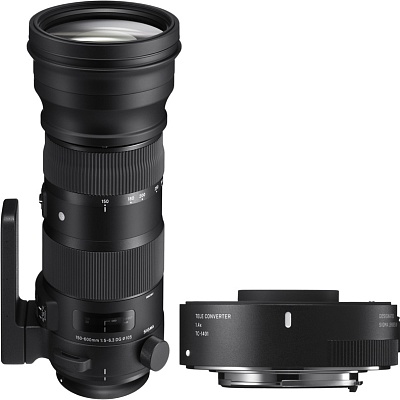 Объектив Sigma 150-600mm f/5-6.3 DG OS HSM Sports Nikon F + телеконвертер TC-1401