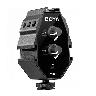 Адаптер Boya BY-MP4, накамерный, 3.5mm