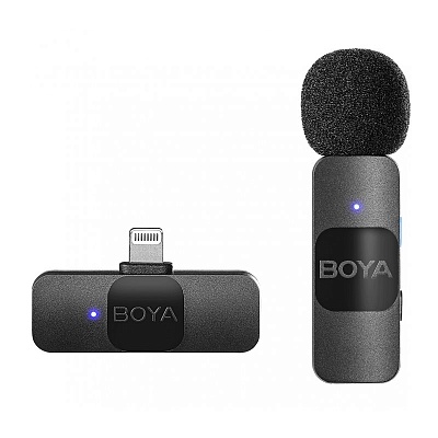 Микрофон Boya BY-V1, беспроводной, всенаправленный, Lightning
