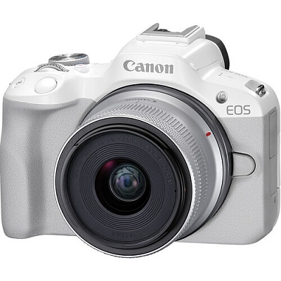 Фотоаппарат беззеркальный Canon EOS R50 Kit RF-S 18-45mm IS STM (White)