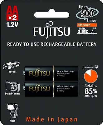 Аккумулятор Fujitsu HR-3UTHCEX(2B) АА, 2450mAh, 2шт блистер