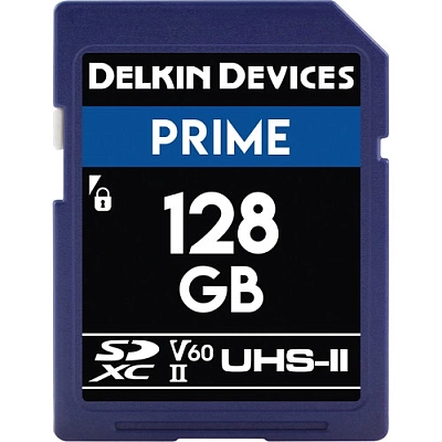 Карта памяти Delkin Devices Prime SDXC 128GB UHS-II U3 V60 R300/W100MB/s (DDSDB1900128)