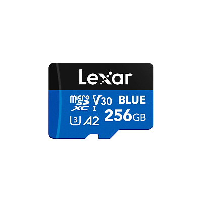 Карта памяти Lexar Blue microSDXC 256GB UHS-I U3 A2 V30 R160/W30MB/s (LMSBLUE256G-BNANC)