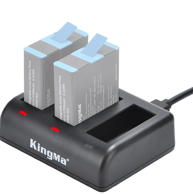 Зарядное устройство KingMa BM060 для трех аккумуляторов GoPro Hero 9/10/11/12