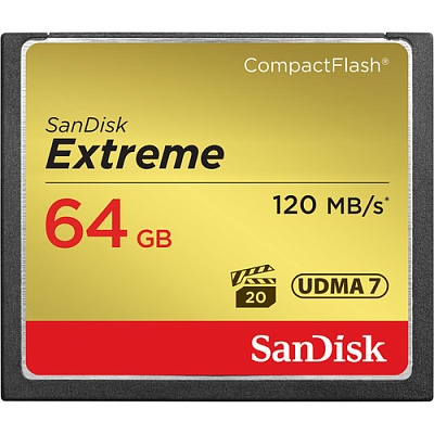 Карта памяти SanDisk Extreme CF 64GB R120/W80MB/s (SDCFXSB-064G-G46)