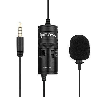 Микрофон Boya BY-M1 PRO, петличный, всенаправленный, 3.5mm