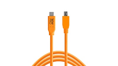 Кабель Tether Tools TetherPro USB-C to 2.0 Mini-B 5-pin 4.6m Orange (CUC2415-ORG)