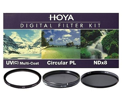 Комплект светофильтров комиссионный Hoya DIgital filter kit: UV (C) HMC Multi, PL-CIR, NDX8 52mm
