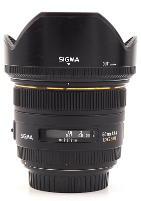 Объектив комиссионный Sigma AF 50mm f/1.4 EX DG HSM Canon EF (б/у, гарантия 14 дней, S/N 14565763)