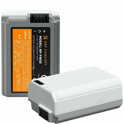 Комплект из двух аккумуляторов K&F Concept NP-FW50 (1100 мАч) Type-C