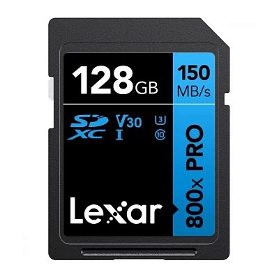 Карта памяти Lexar High-Performance 800x PRO SDXC 128GB UHS-I U3 V30 R150/W45MB/s