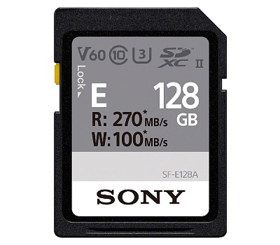 Карта памяти Sony SDXC 128GB UHS-II U3 V60 R270/W100MB/s (SF-E128A)