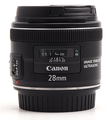 Объектив комиссионный Canon EF 28mm f/2.8 IS USM (б/у, гарантия до 15.07.2020, S/N 6350000044)