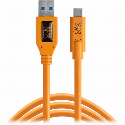 Кабель Tether Tools TetherPro USB 3.0 to USB-C 4.6m Orange (CUC3215-ORG)