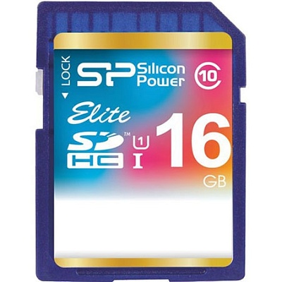Карта памяти Silicon Power SDHC 16GB UHS-I 40/15MB/s (SP016GBSDHAU1V10)