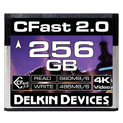 Карта памяти Delkin Devices Cinema CFast 2.0 256GB R560/W495MB/s (DDCFST560256)