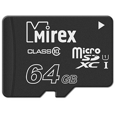 Карта памяти Mirex microSDXC 64GB UHS-I R104/W45MB/s (13613-AD10SD64)
