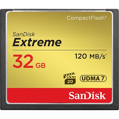 Карта памяти комиссионная SanDisk Extreme CF 32GB R120/W85MB/s (б/у, гарантия 14 дней)